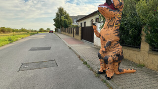 Czech Beauty Jennifer Seduces Sweaty Animator in Dino Costume - passionate whores in HD BIGWHORE.COM
