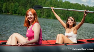 European Lesbos: Kayak Ride with Shaved Pussy - pelacur berahi dalam HD BIGWHORE.COM
