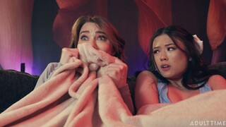 Interracial Threesome with Blonde, Brunette, and Petite Lovers - new porn on BIGWHORE.COM